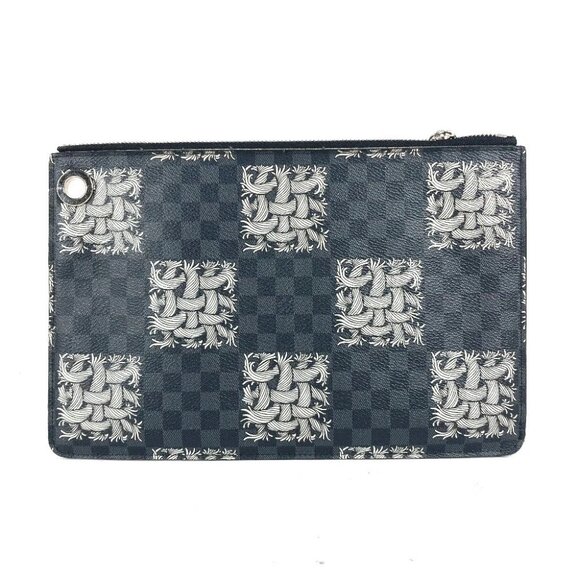 LOUIS VUITTON Damier Graphite Pochette Jules PM Christopher Nemeth Clutch - Picture 1 of 10